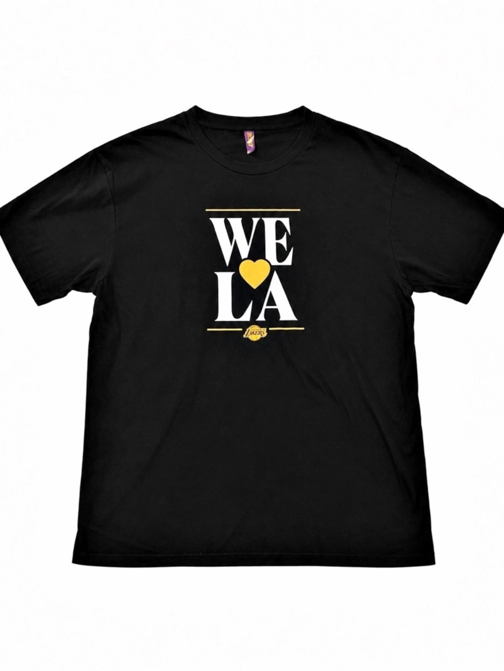 Los Angeles Lakers We Love LA Graphic T-Shirt Black Basketball Tee